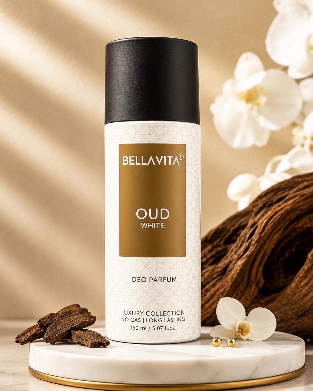 BELLAVITA WHITE OUD NO GAS BODY SPRAY 150ml