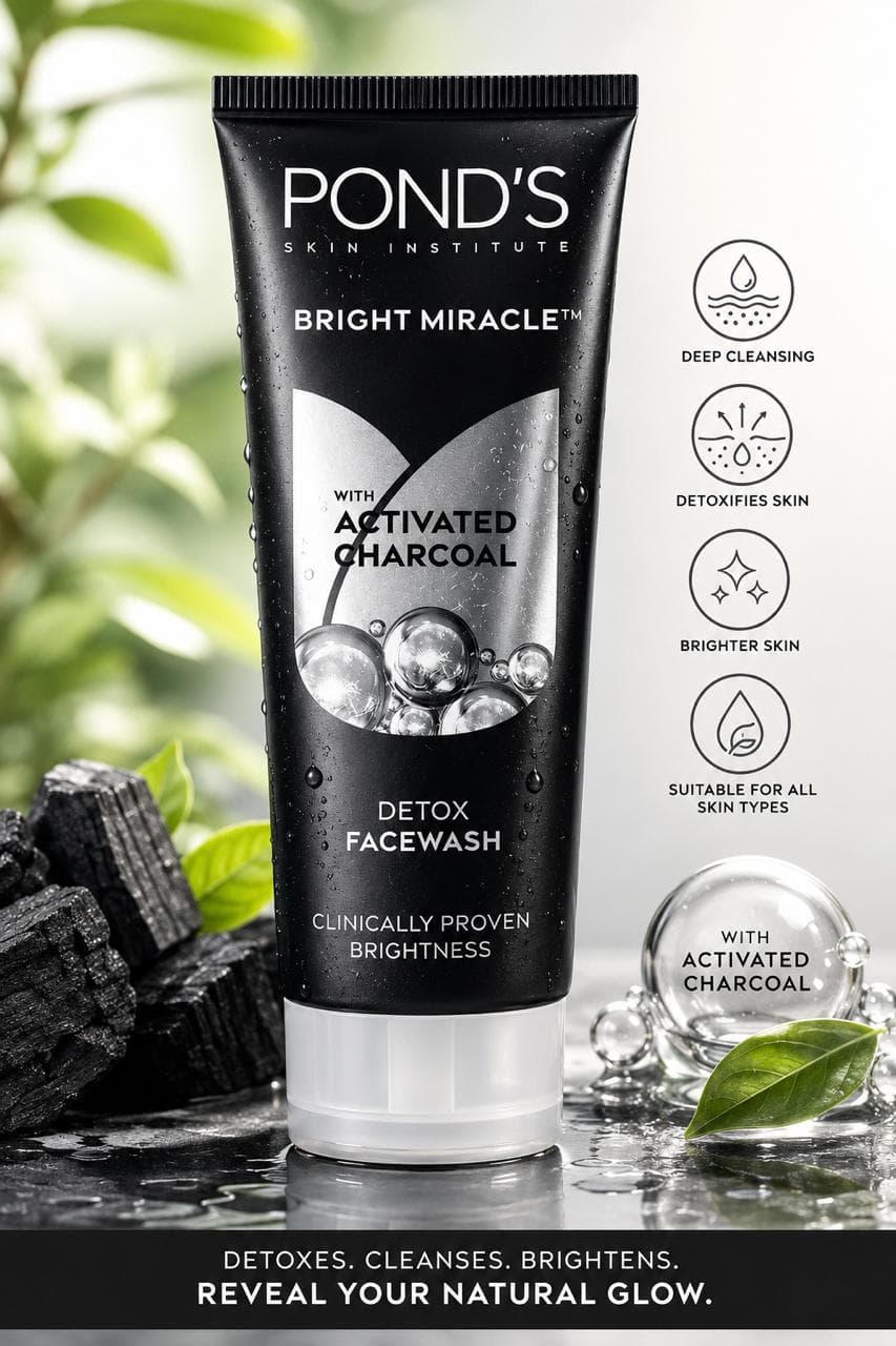 PONDS BRIGHT MIRACLE DETOX FACE WASH 100g