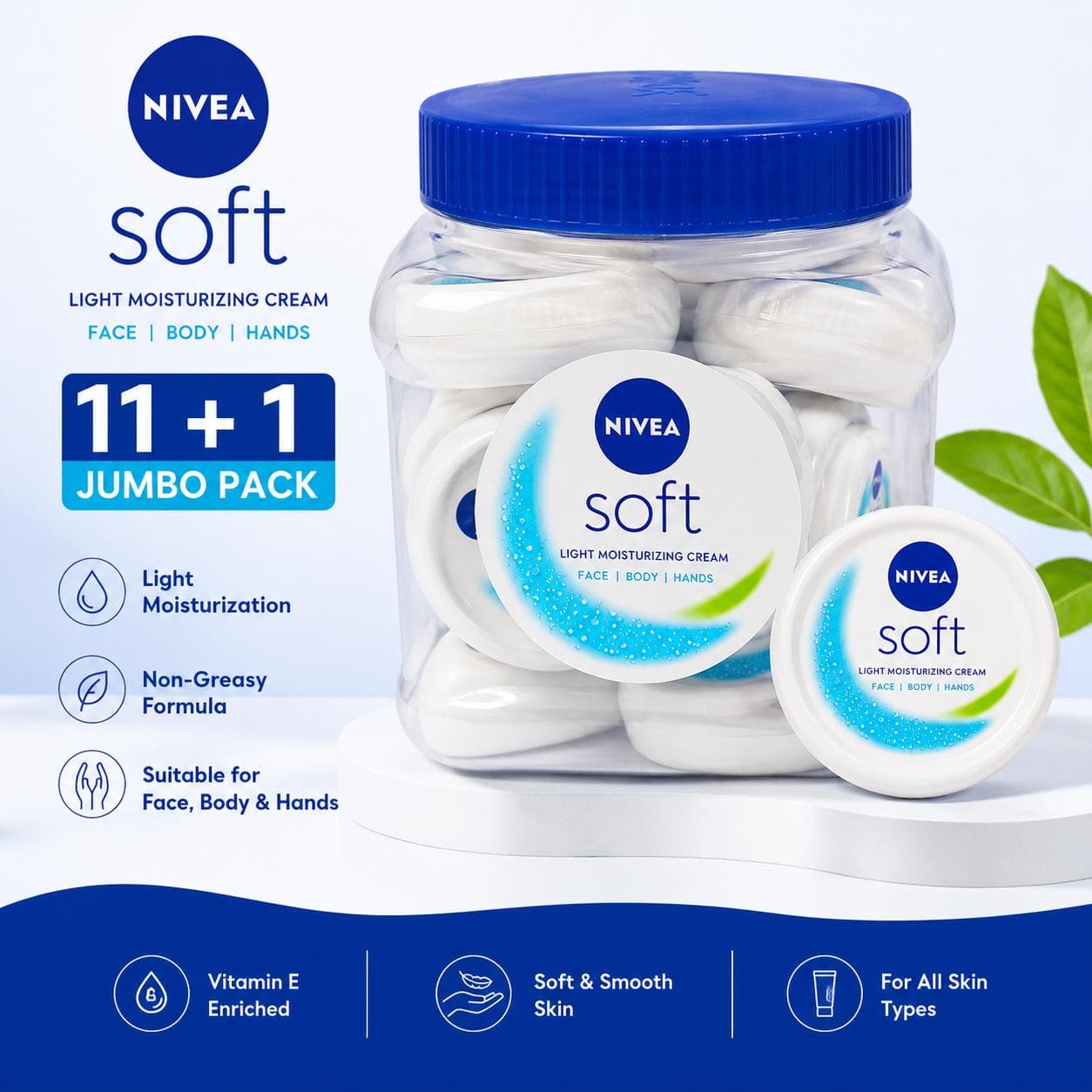 NIVEA SOFT LIGTH MOISTURIZING CREAM 25ml BOX (11+1)