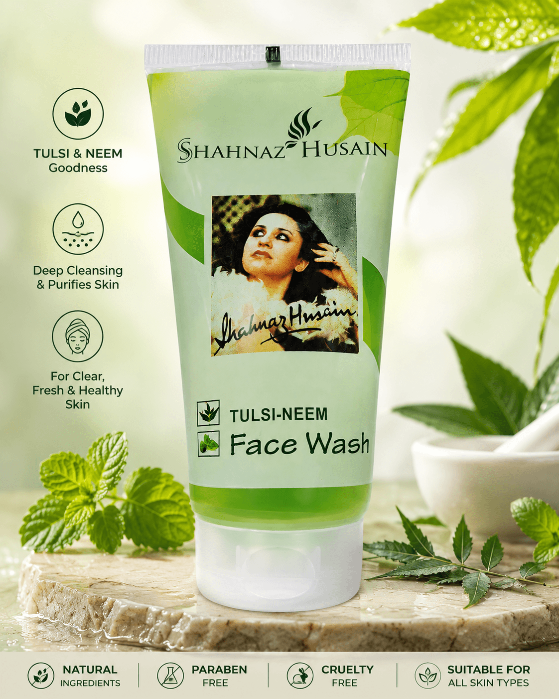 SHAHNAZ HUSAIN TULSI-NEEM FACE WASH 50g