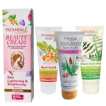 Beauty Combo- Saundarya Face wash 60ml+NEEM ALOEVERA WITH CUCUMBER FACE PACK 60gm+APRICOT FACE SCRUB 60gm+Beauty Cream 50 gm- Rs 25 Off