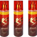 Kamasutra 3 KS Spark Perfume Spray EACH 135ml Body Spray - For Men & Women (420 ml, Pack of 3)